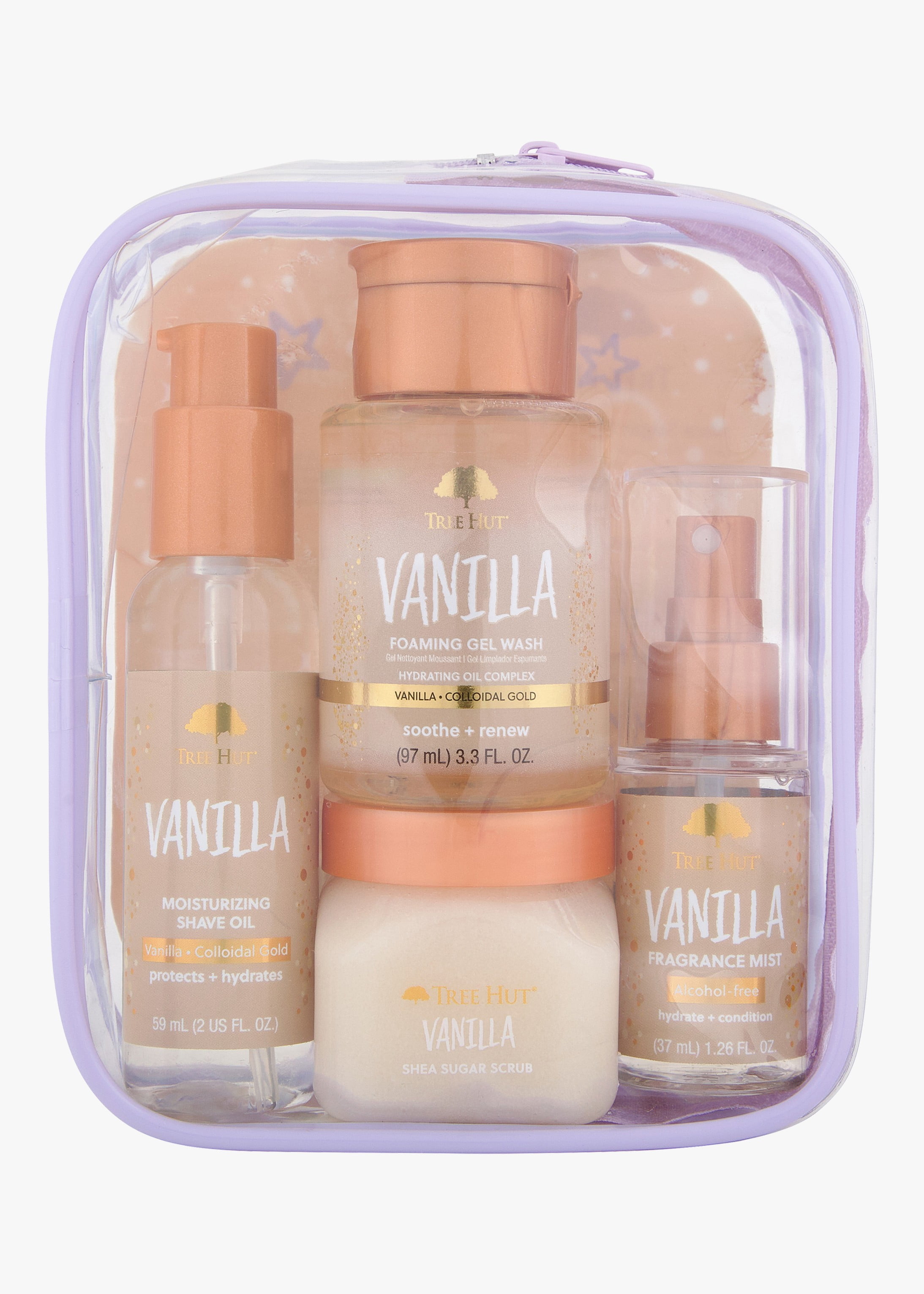 Tree Hut Vanilla Mini Body Care Gift Set, 4 Piece