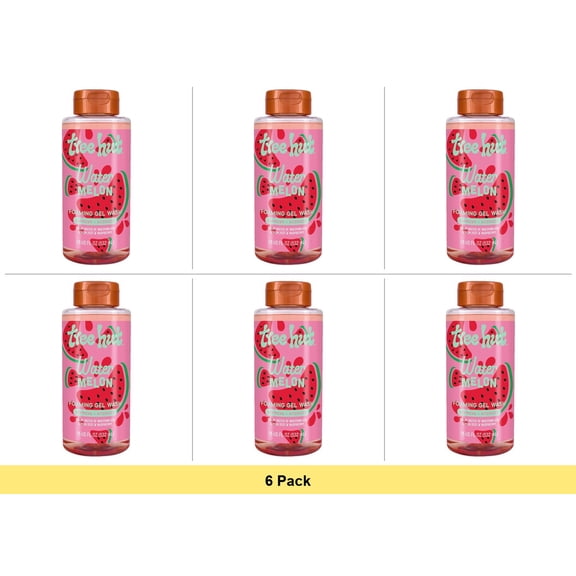 Tree Hut Watermelon Foaming Gel Body Wash, 18 fl oz - 6 Pack Bundle