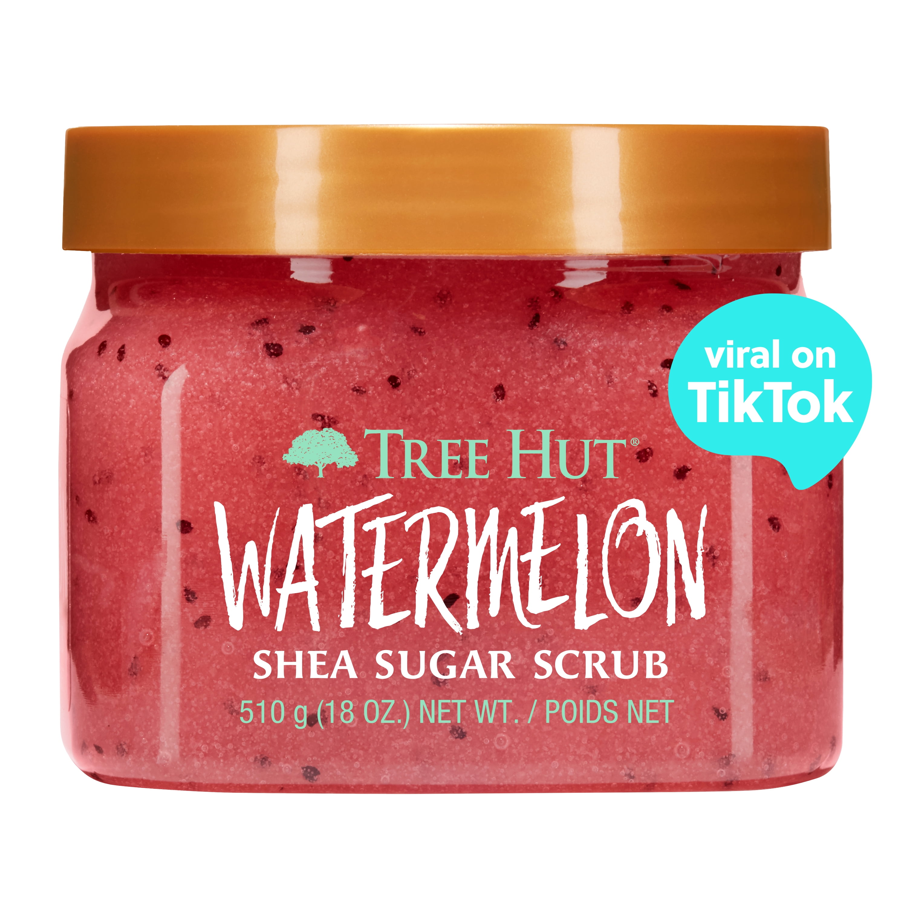 Tree Hut Watermelon Shea Sugar Exfoliating and Hydrating Body Scrub, 18 oz.  