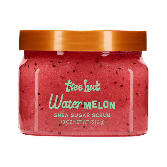 Tree Hut Watermelon Shea Sugar Exfoliating and Hydrating Body Scrub, 18 oz.