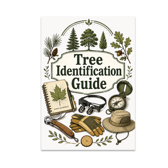 Tree Identification Guide - Nature Nerds, 13 x 19 in Glossy Unframed Wall Poster, Vertical