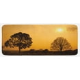thumbnail image 1 of Tree Kitchen Mat, Desert Tree on Sunset Sunny Hot Summer Day Safari Horizon Scenery Picture Print, Plush Decorative Kitchen Mat with Non Slip Backing, 47" X 19", Orange Brown, by Ambesonne, 1 of 1