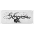 thumbnail image 1 of Tree Kitchen Mat, Sketch Art of Olive Tree Foliage Mediterranean Fruit Nature Garden Concept Print, Plush Decorative Kitchen Mat with Non Slip Backing, 47" X 19", Black White, by Ambesonne, 1 of 1