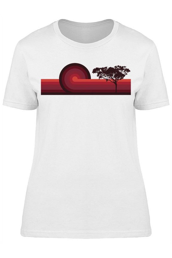 Tree Landscape Retro Women's T-shirt