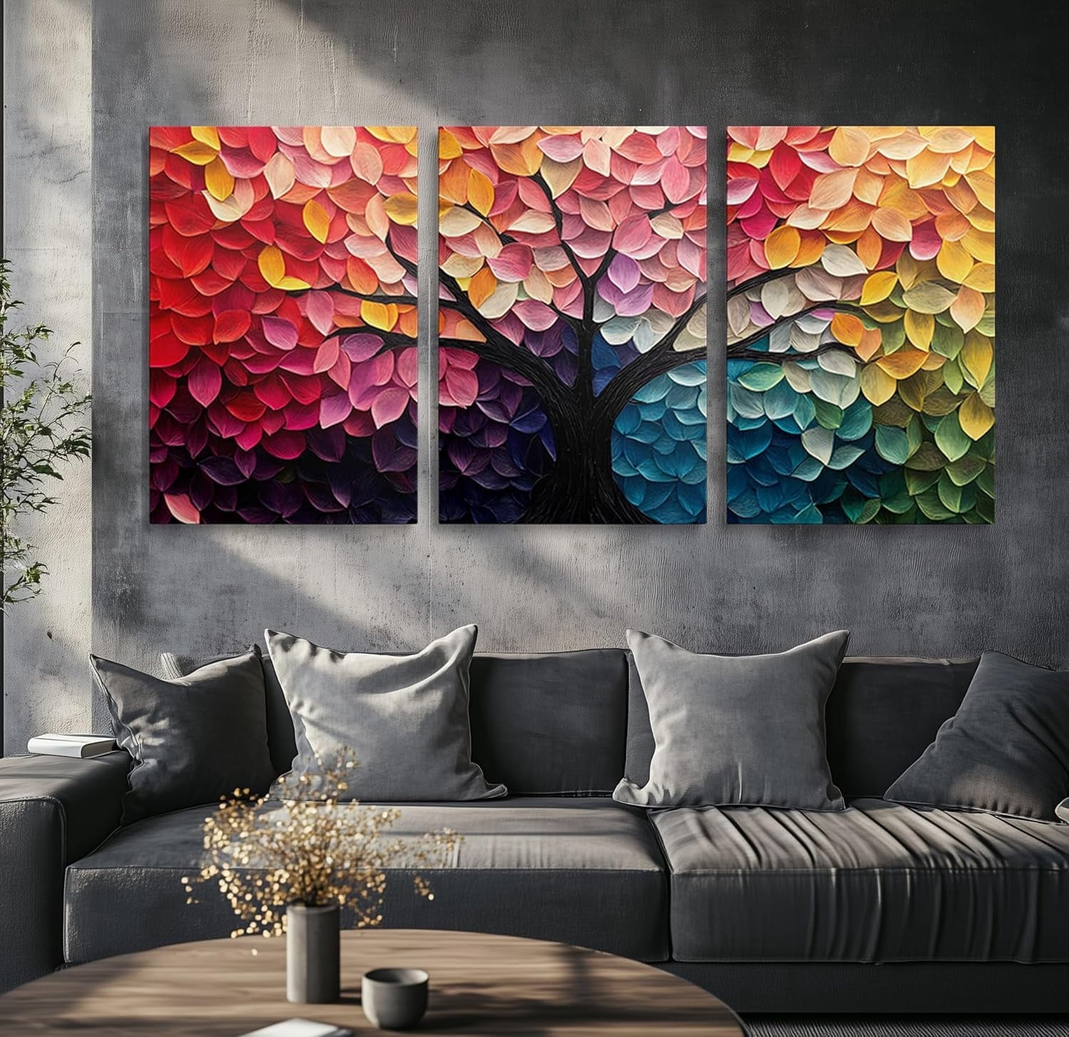 Tree of Life Canvas Art Colorful Abstract Artwork fors Home Decor ...
