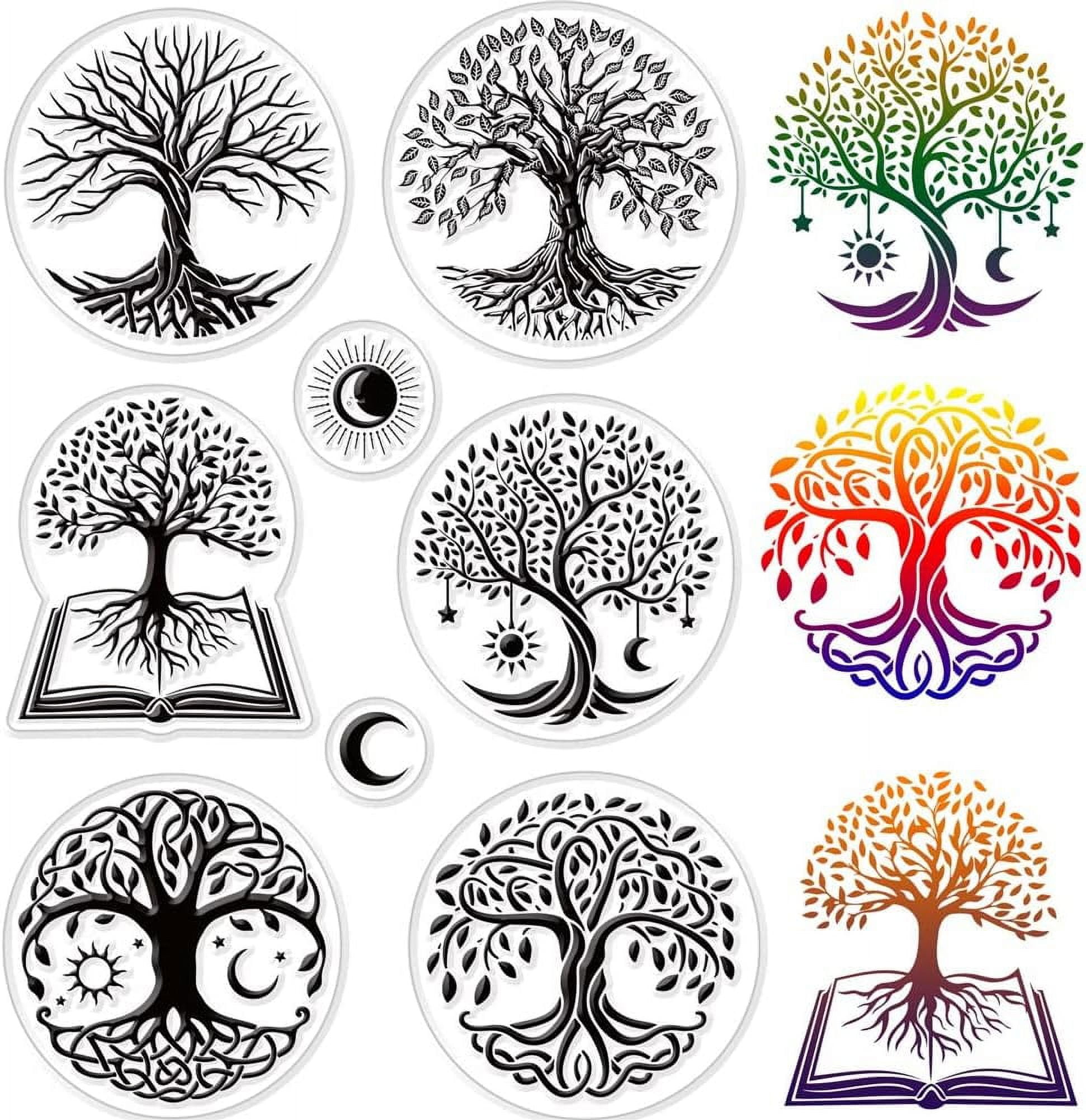 Tree of Life Clear Stamps for Card Making Decoration Scrapbooking Moon ...