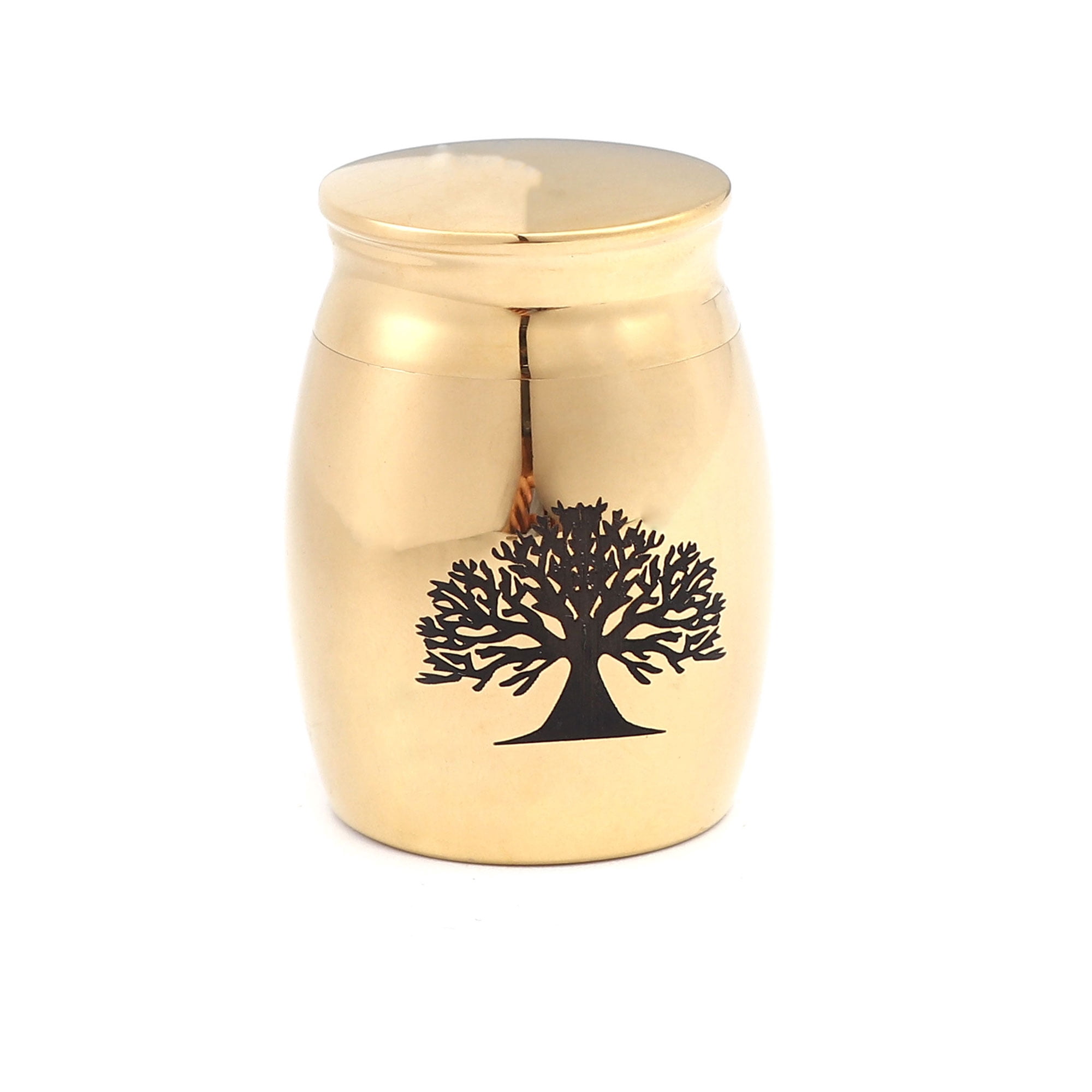 Tree of Life Cremation Urn, Mini Tree of Life Memoiral Urn for Ashes, Tree of Life Keepsake Urn for Ashes, Mini Urn for Dogs, Mini Urn for Cats, Ships Next Day! [Tree of Life, Gold, No Engraving]