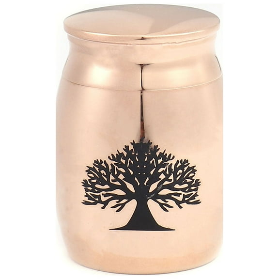Tree of Life Cremation Urn, Mini Tree of Life Memoiral Urn for Ashes, Tree of Life Keepsake Urn for Ashes, Mini Urn for Dogs, Mini Urn for Cats, Ships Next Day! [Tree of Life, Rose Gold, No Engraving]