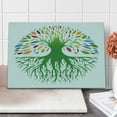thumbnail image 1 of Tree of Life Cutting Board, Colorful Round Abstract Tree Life and Soul Eco Nature Design Image, Decorative Tempered Glass Cutting and Serving Board, Large Size, Multicolor, by Ambesonne, 1 of 1