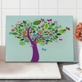 thumbnail image 1 of Tree of Life Cutting Board, Ornate Vibrant Floral Tree Flying Butterflies Fresh Colors Nature Image Home, Decorative Tempered Glass Cutting and Serving Board, Large Size, Multicolor, by Ambesonne, 1 of 5