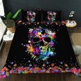 Tree of Life Duvet Cover Set King Size Colorful Butterfly Bedding Set