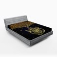 thumbnail image 1 of Ambesonne Tribal Fitted Sheet, Night Stars Abstract, Full Size, Dark Blue Yellow, 1 of 2
