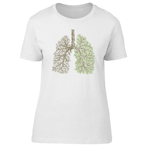 Tree Life Human Lungs T-Shirt Women -Image by Shutterstock, Female x-Large