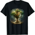 Tree Life In The Garden Of Eden Bonsai Style Realistic Art TShirtL