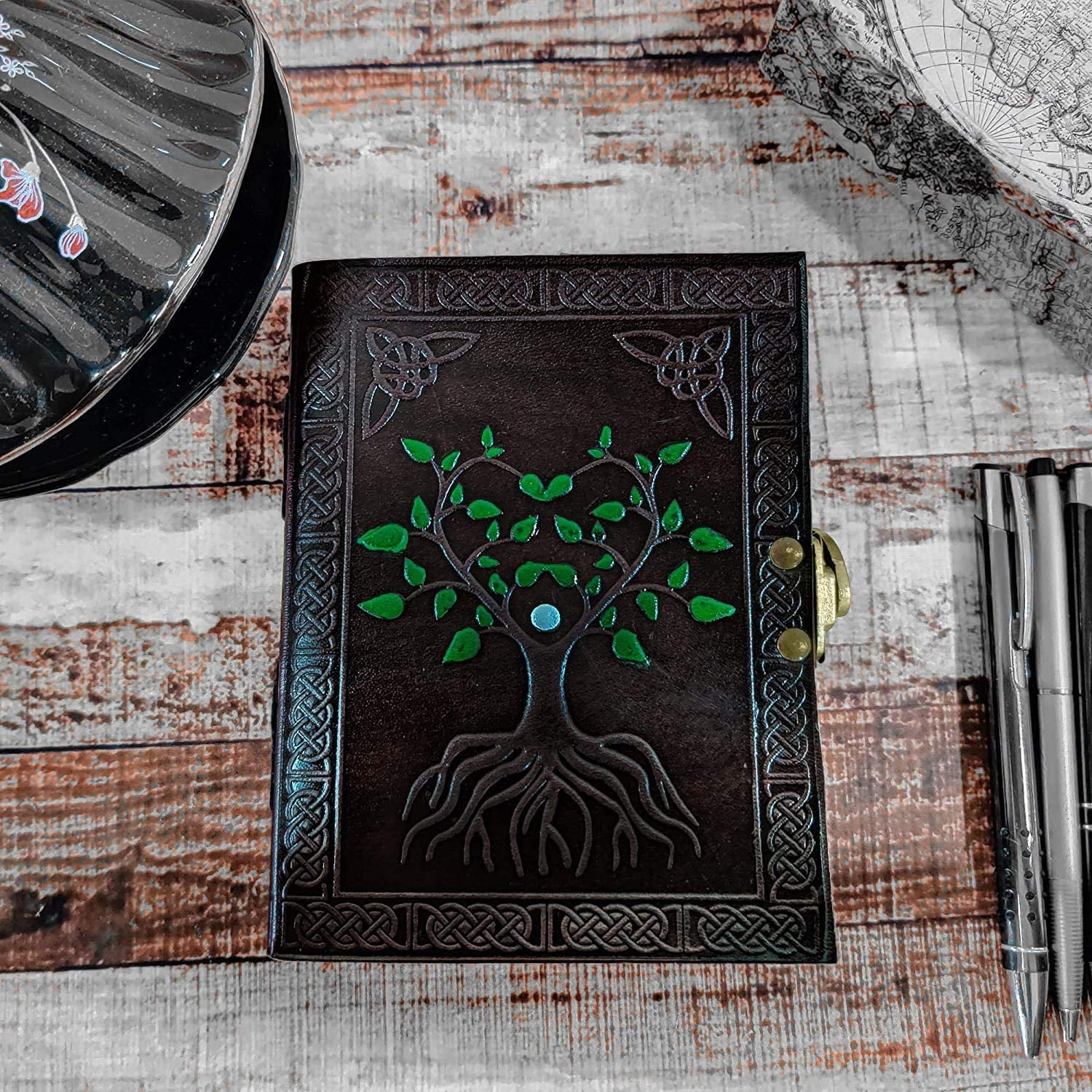 Tree of Life Leather Journal Writing Notebook Unlined Paper Diary for ...