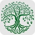 Tree of Life Pattern Stencils Decoration Template (6x6 inch) Plastic