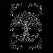 Tree of Life Rhinestonet Iron on Transfer 11.7x8.3 Inch Heat Transfer Decal Bling Decals Clear Rhinestone Template Clothing Repair Applique for T-Shirt Clothing Pants Bags