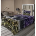 thumbnail image 1 of Ambesonne Abstract Fitted & Top Sheet Set with Sham, Forest Nature Trees, Multicolor, 1 of 4