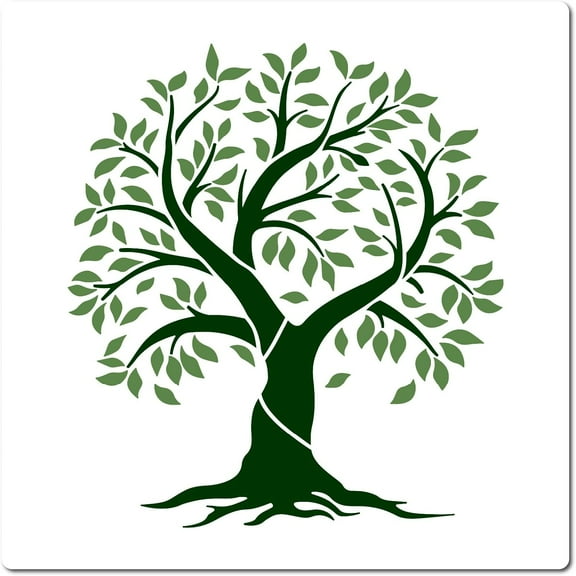 Tree of Life Stencil 11.8 x 11.8 Inch Large PET Plastic Square Tree DIY Art Craft Stencils Reusable Drawing Template for Painting on Wood Wall Fabric Canvas Furniture Scrapbooking