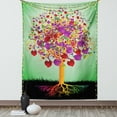 thumbnail image 1 of Tree of Life Tapestry, Colorful Magic Love Tree Blossomed Heart and Round Leaves and Roots Life Theme, Wall Hanging for Bedroom Living Room Dorm Decor, 60W X 80L Inches, Multicolor, by Ambesonne, 1 of 5