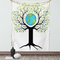thumbnail image 1 of Tree of Life Tapestry, Eco Friendly Earth Tree Saving the Planet Life Climate Symbolic Home Art, Wall Hanging for Bedroom Living Room Dorm Decor, 60W X 80L Inches, Green Black Blue, by Ambesonne, 1 of 5