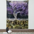 thumbnail image 1 of Tree of Life Tapestry, Psychedelic Magical Mysterious Tree at Night with Birds and Fishes Home Art, Wall Hanging for Bedroom Living Room Dorm Decor, 60W X 80L Inches, Multicolor, by Ambesonne, 1 of 2