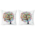 thumbnail image 1 of Ambesonne Tree Throw Pillow Cover 2 Pack, Blooming Flowers Heart, 18", Multicolor, 1 of 5