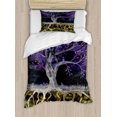 thumbnail image 1 of Tree of Life Twin Size Duvet Cover Set, Psychedelic Magical Mysterious Tree at Night with Birds and Fishes Home Art, Decorative 2 Piece Bedding Set with 1 Pillow Sham, Multicolor, by Ambesonne, 1 of 3