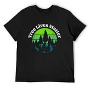 Tree Lives Matter Tree Hugger Earth Day Environmental T-Shirt Black Small