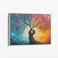 thumbnail image 1 of Tree Of Love Panting, Soulmate Wall Art, Intricate Artwork, Vibrant Colorful Silhouettes, Couple Art, Valentine'S Gift, Tol1 Wall Art, Modern Wall Decor, 24x36 UNFRAMED, 1 of 2
