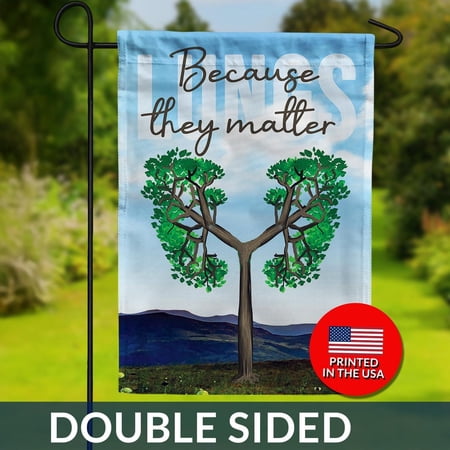 Tree Lungs Garden Flag Pulmonary Awareness Respiratory Support