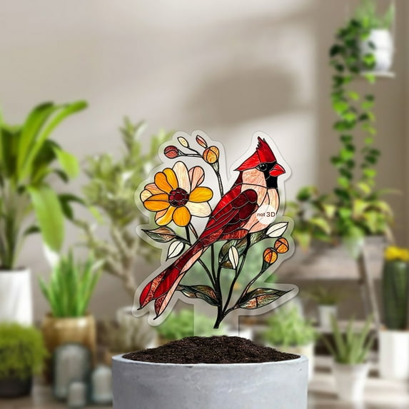 Tree Man Fairy Earth Statue ,Garden Fairy Stakes Tree Man Garden Stakes, 2D Acrylic Flower Pot Decoration for Outdoor Yard Patio,Flower Pot Stake Ornaments