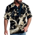 thumbnail image 1 of Tree Men's Casual Button Down Short Sleeve Printed Summer Beach Shirts, 1 of 6