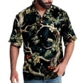 thumbnail image 1 of Tree Men's Casual Button Down Short Sleeve Printed Summer Beach Shirts, 1 of 6