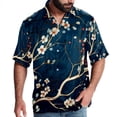 thumbnail image 1 of Tree Men's Casual Spread Collar Hawaiian Short Sleeve Button Down Summer Beach Tops, 1 of 6