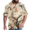 thumbnail image 1 of Tree Men's Casual Spread Collar Hawaiian Short Sleeve Button Down Summer Beach Tops, 1 of 6