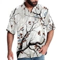 thumbnail image 1 of Tree Men's Short Sleeve Casual Printed Button Down Beach Shirts, 1 of 6