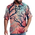 thumbnail image 1 of Tree Men's Short Sleeve Hawaiian Beach Shirt Casual Printed Button Down Summer Unisex Casual Shirt, 1 of 1