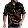 thumbnail image 1 of Tree Men's Short Sleeve Shirts, Casual Hawaiian Print Button Down Summer Beach Top Unisex, 1 of 6