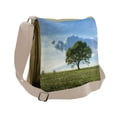 thumbnail image 1 of Tree Messenger Bag, Tree on Field Summer, Unisex Cross-body, by Ambesonne, 1 of 2