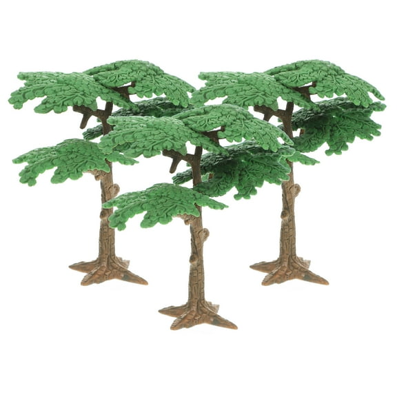 Tree Model Tiny Pine Tree Cypress Tree Figurine Photo Prop Layout Rainforest Train Scenery Decor for Children Kids Small