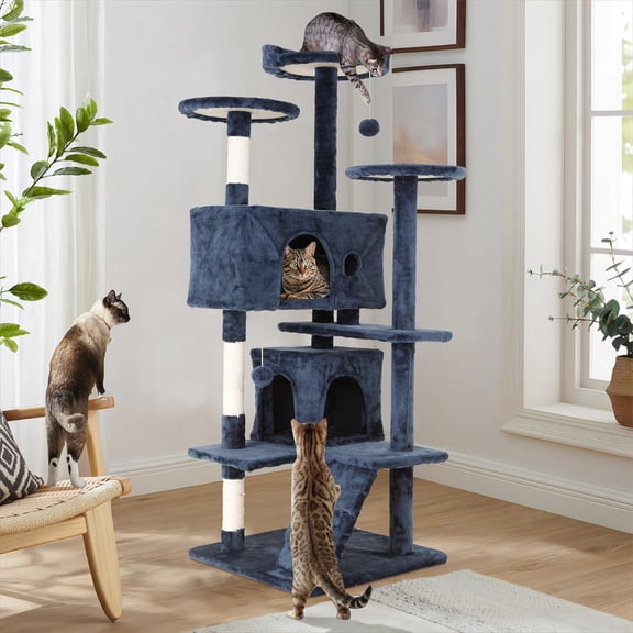 Tree Multi-Level Tower, Tree Tower with Sisal-Covered Posts, Condo Tree for Large , Heavy Duty Trees Towers Condos for Indoor Large Cats