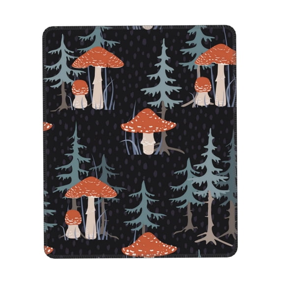 Tree Mushroom Magic Gaming Mouse Pad 7 x 8.6 in Rectangle Computer Mousepad Mat Non-Slip Rubber Base for Office Laptop PC