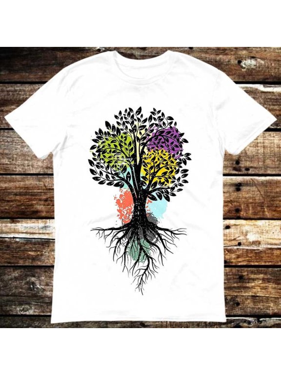 Tree Nature Life Planet Green Earth Sun Moon T Shirt Meme Gift Shirt Funny Tee Vintage Style Aesthetic Unisex Gamer Cult Movie Music 6222