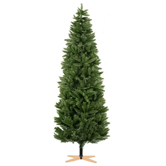 Tree Nest Artificial Christmas Pine Tree with Wooden Stand, 6.5 ft