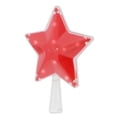 thumbnail image 1 of Tree Nest Christmas Tree Topper Glittered 3D Star Tree Topper Built in 8 LED Warm Lights Battery Operated Treetop for Christmas Tree Decoration, Red, 1 of 5