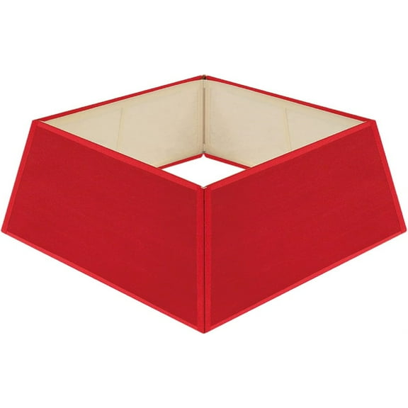 Tree Nest Contemporary Red Christmas Tree Skirt Collar, Large, 27.6in