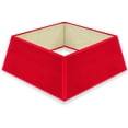 thumbnail image 1 of Tree Nest Decorations Contemporary Canvas Tree Skirt, Large, Red, 1 of 6