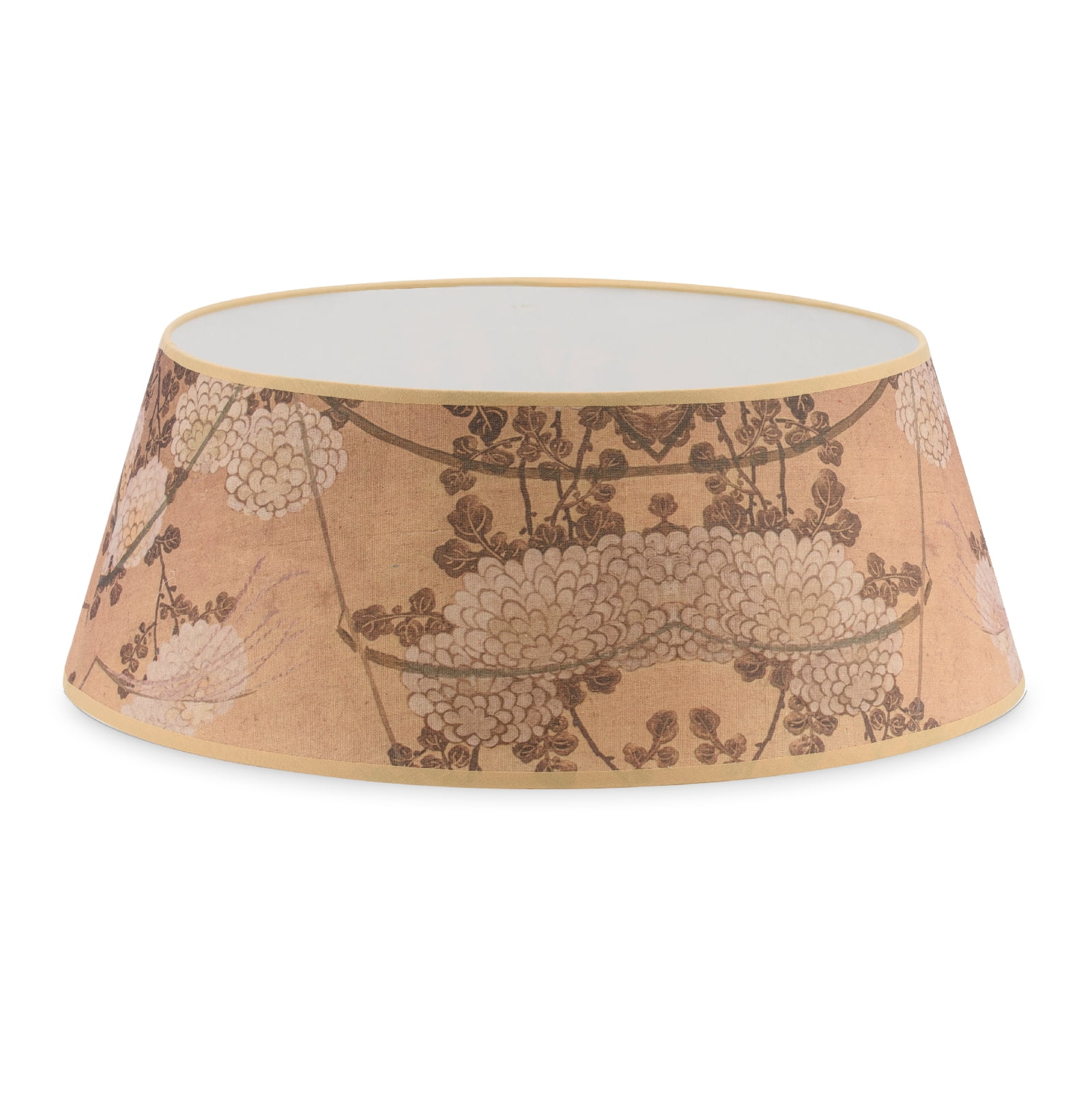 Large Beige Floral Canvas Christmas Tree Collar