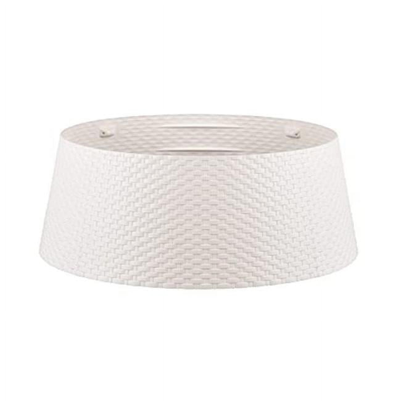 Large White Woven Plastic Christmas Tree Collar